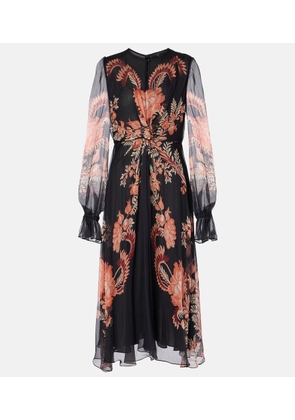 Etro Floral silk midi dress