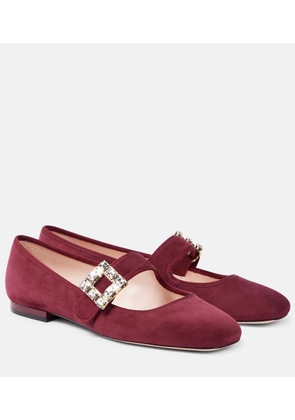 Roger Vivier Tres Vivier Babies suede Mary Jane flats