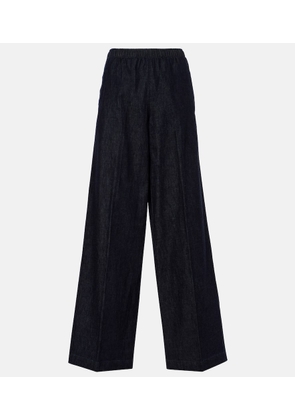 Vince Low-rise cotton twill wide-leg pants