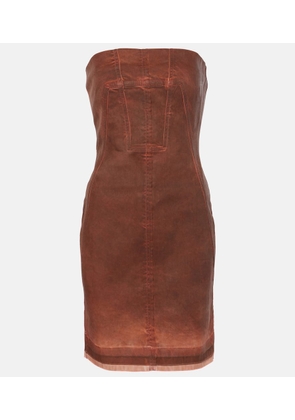 Rick Owens DRKSHDW denim bustier dress