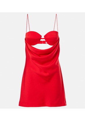 Alex Perry Cutout draped satin crepe minidress