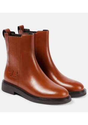 Tory Burch T Monogram leather Chelsea boots