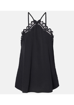 Marant Etoile Elva embroidered crepe top