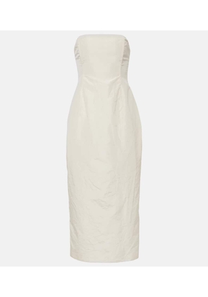 Magda Butrym Strapless silk taffeta midi dress