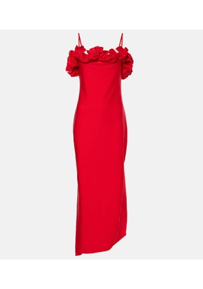 Coperni Floral-applique jersey gown