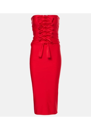 Coperni Gala tie-front jersey midi dress