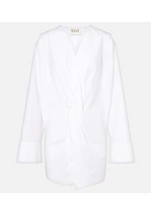 Tove Destry gathered cotton poplin top