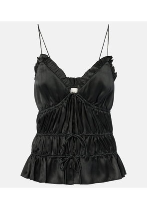 Tove Keonie gathered silk top