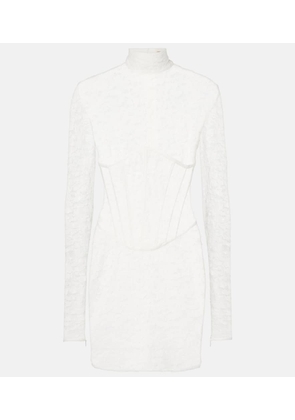 The New Arrivals Ilkyaz Ozel Isadora mockneck lace minidress