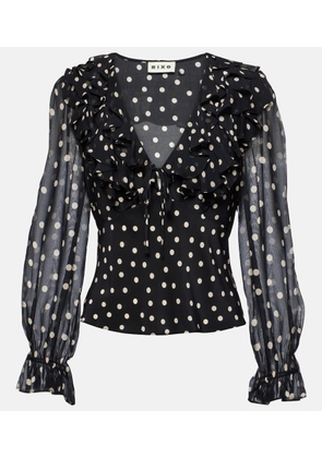 Rixo Lasca ruffled silk blouse