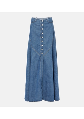 AG Jeans Malaga denim maxi skirt