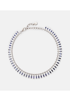 Shay Jewelry 18kt white gold necklace with sapphires and diamonds