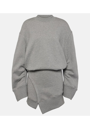 The Attico Ivory asymmetric cotton minidress