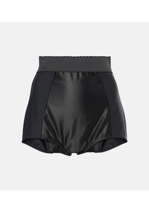 Dolce&Gabbana Paneled high-rise shorts