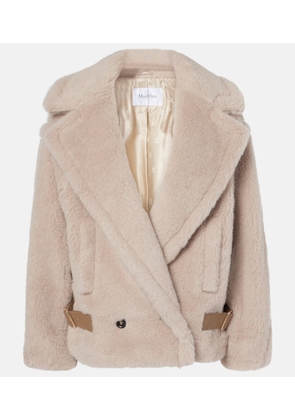 Max Mara Radice alpaca, wool, and silk teddy jacket