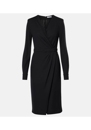 Max Mara Virtus gathered jersey midi dress