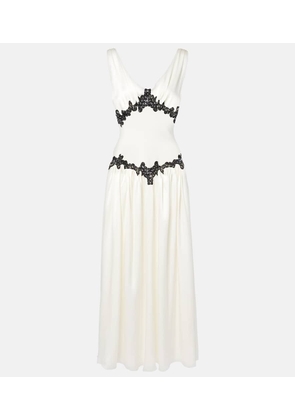 Gabriela Hearst Highland embroidered silk and wool gown