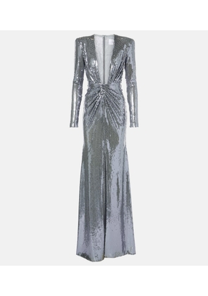 Alex Perry Sequined gathered gown