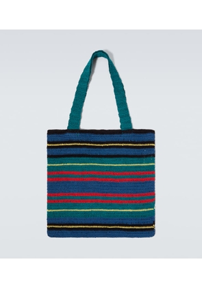 Bode Riverbank striped crochet tote bag