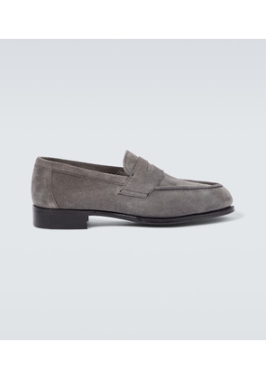 George Cleverley Cannes suede penny loafers