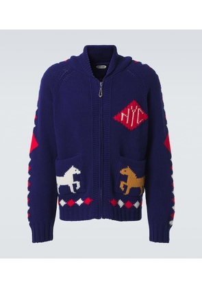 Bode Diamond Corral wool zip-up cardigan