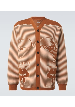 Bode Buckaroo striped cotton cardigan