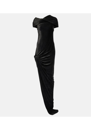 Rick Owens Lola asymmetric velvet gown