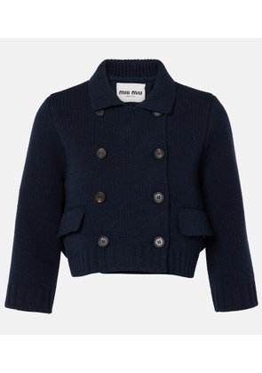 Miu Miu Double-breasted cropped wool coat