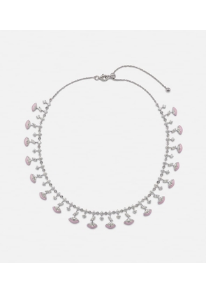 Kamyen The Eye 18kt white gold choker with enamel and diamonds