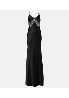 David Koma Embellished satin gown