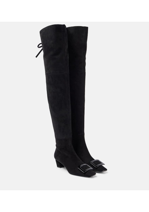 Roger Vivier Belle Vivier 45 suede over-the-knee boots