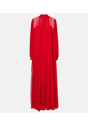 Costarellos Clarinda pleated silk georgette maxi dress