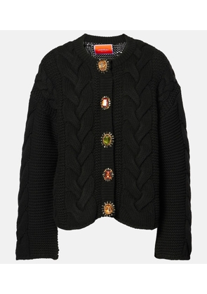 La DoubleJ Portrait embellished cardigan