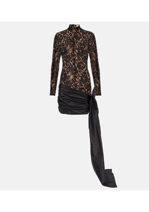 The New Arrivals Ilkyaz Ozel Chiwen bow-detail floral lace cocktail dress