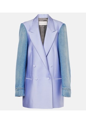 Dries Van Noten Denim-trimmed blazer
