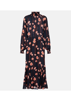 Johanna Ortiz Floral silk georgette midi dress