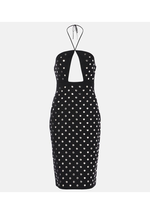 Stella McCartney Studded cutout halterneck midi dress