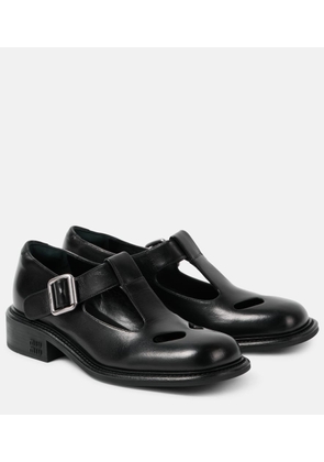 Miu Miu Cutout leather Mary Jane pumps