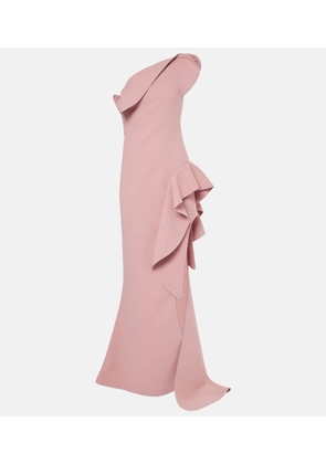 Maticevski Provenance ruffled one-shoulder crepe gown
