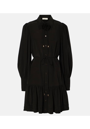 Zimmermann Belted ruffled shirt dress