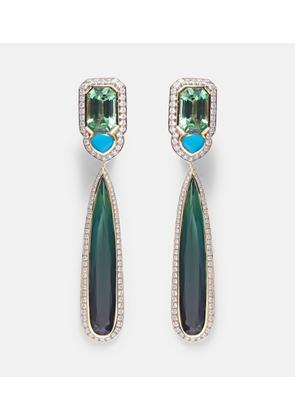 Marina B Quarta 18kt gold earrings with diamonds and gemstones