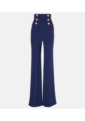 Balmain High-rise wide-leg jeans