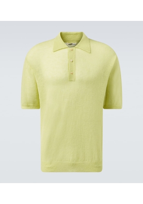 Auralee Mohair-blend polo sweater