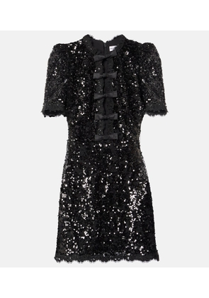 Rebecca Vallance Diana bow-detail sequined minidress
