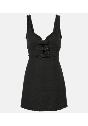 Rebecca Vallance Margo bow-detail boucle minidress