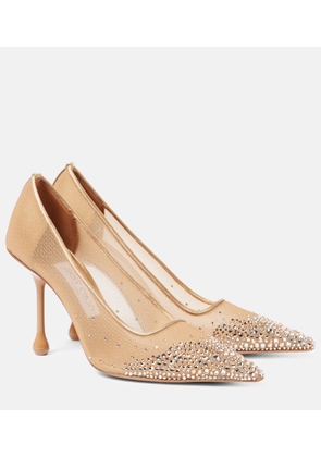 Jimmy Choo Ixia 95 embellished mesh pumps