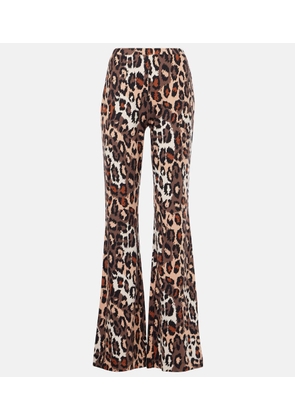 Diane von Furstenberg Brooklyn leopard-print flared pants