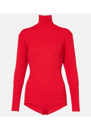 Magda Butrym Ribbed-knit turtleneck bodysuit