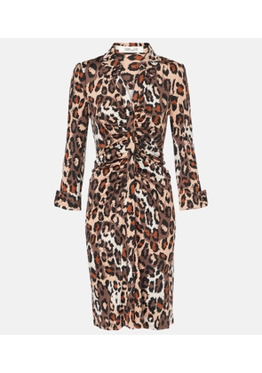 Diane von Furstenberg Sheska leopard-print midi dress
