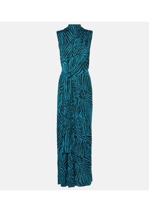 Diane von Furstenberg Geri zebra-print jersey maxi dress